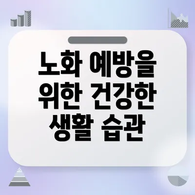 노화 예방을 위한 건강한 생활 습관