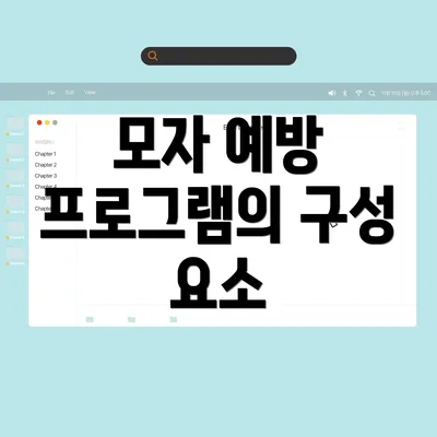 모자 예방 프로그램의 구성 요소