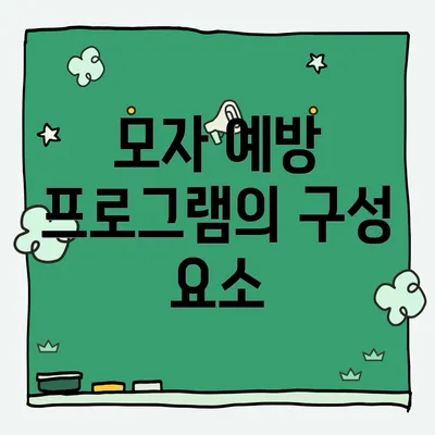 모자 예방 프로그램의 구성 요소