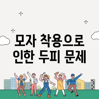 모자 착용으로 인한 두피 문제