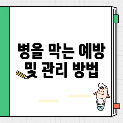 병을 막는 예방 및 관리 방법