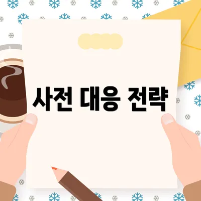사전 대응 전략