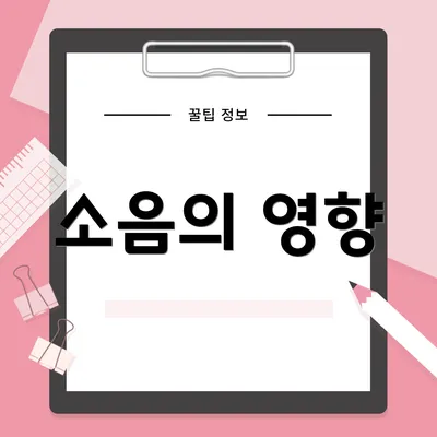 소음의 영향