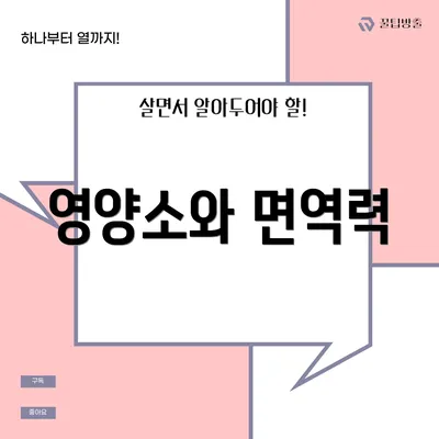 영양소와 면역력