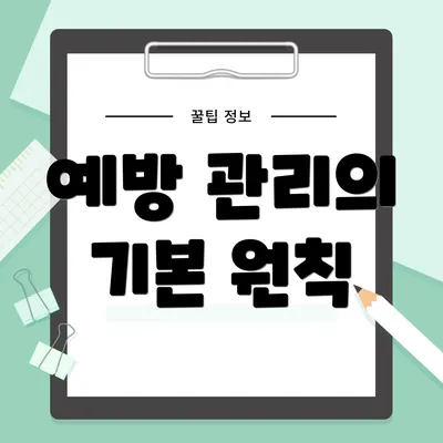예방 관리의 기본 원칙