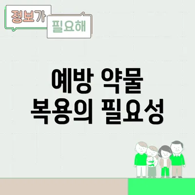 예방 약물 복용의 필요성