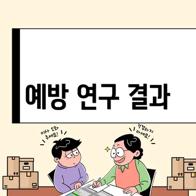 예방 연구 결과