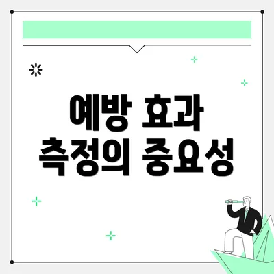 예방 효과 측정의 중요성