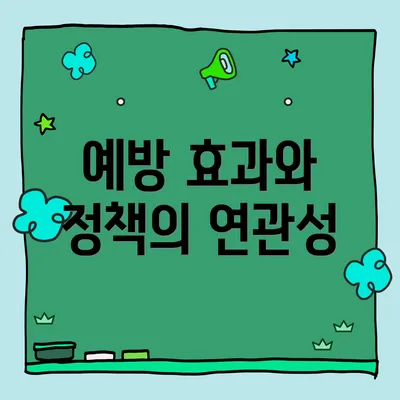 예방 효과와 정책의 연관성