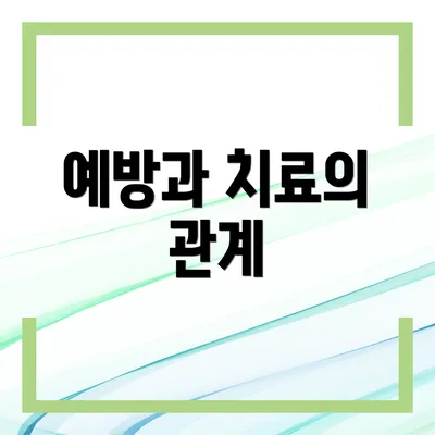 예방과 치료의 관계
