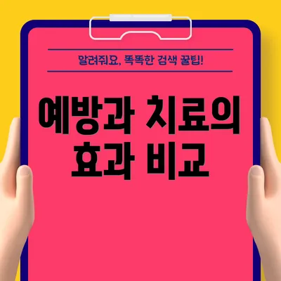 예방과 치료의 효과 비교