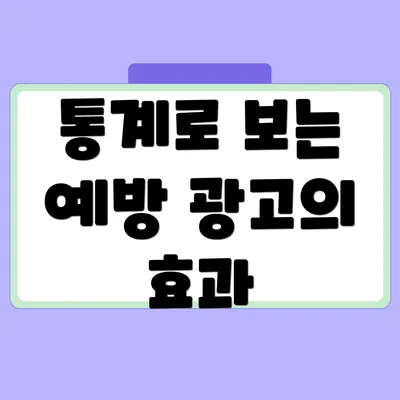 통계로 보는 예방 광고의 효과