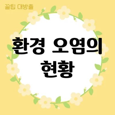 환경 오염의 현황