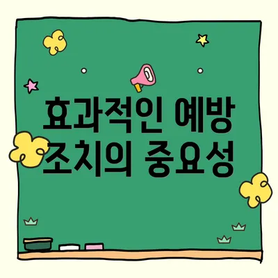 효과적인 예방 조치의 중요성