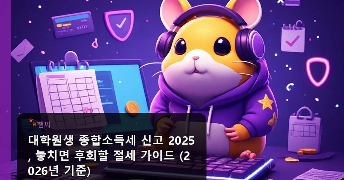 대학원생 종합소득세 신고 2025 - pikachu12.com 캐릭터